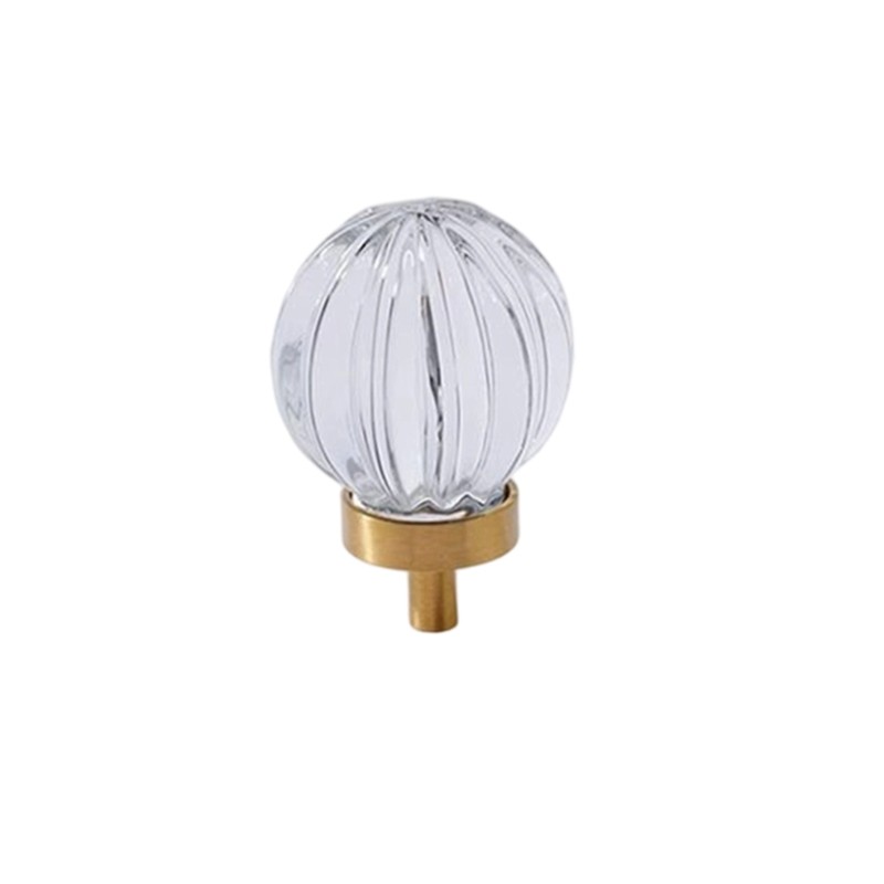 Furniture Hardware Paint - LLCS-Glass Brass Knobs Gagang Kristal Vintage