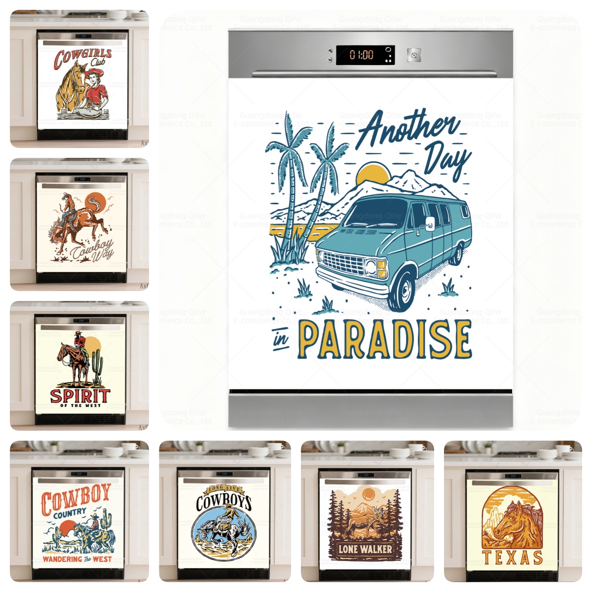 Furniture Paradise & Hardware Ghaziabad Photos - Stiker Mesin Cuci Piring Western Cowboy