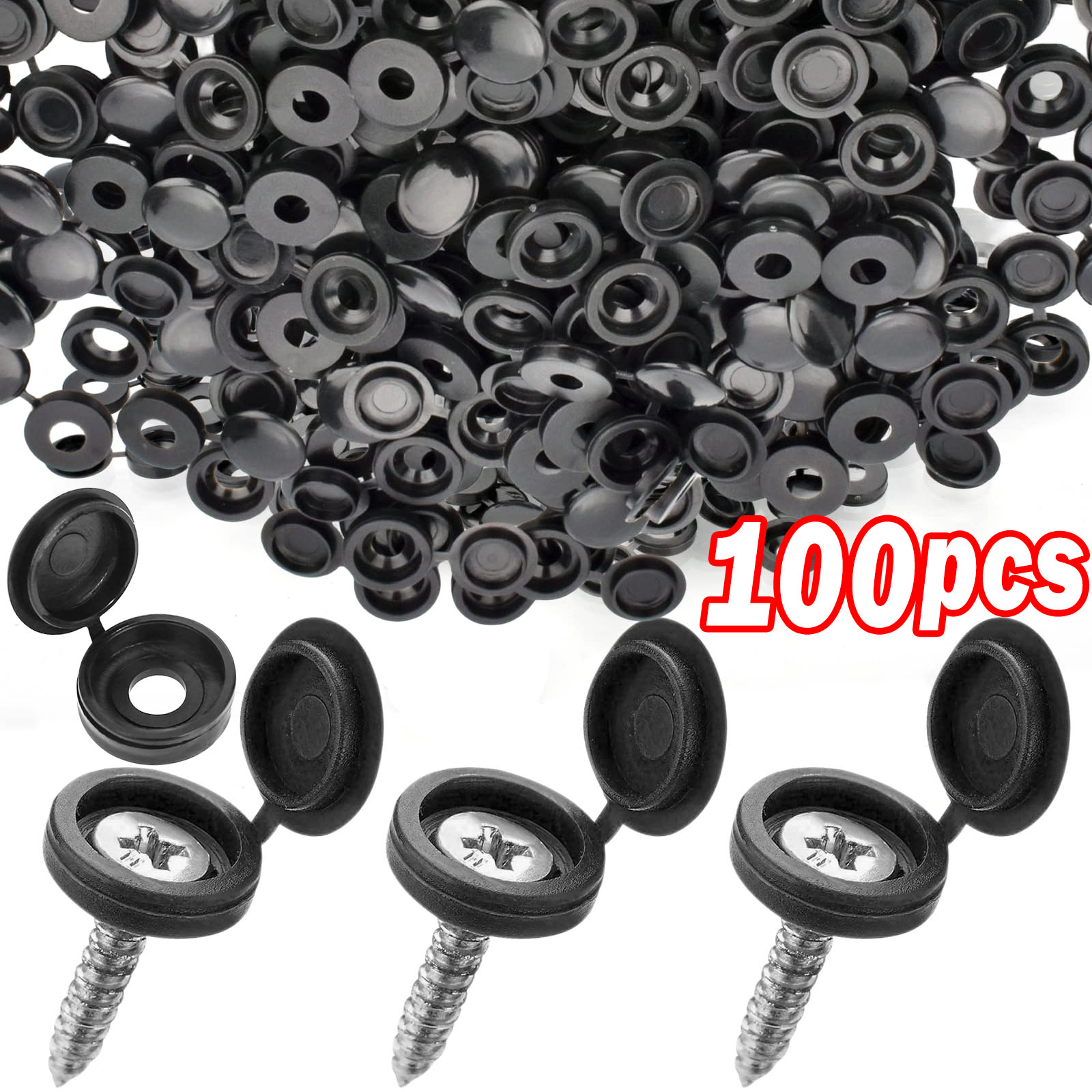 Furniture Hardware Covers - 5/100 buah sarung tutup sekrup plastik
