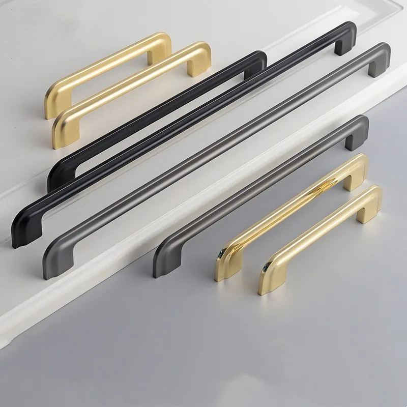 Quality Furniture Hardware - Pegangan Pintu Lemari Pakaian Hitam Diperpanjang