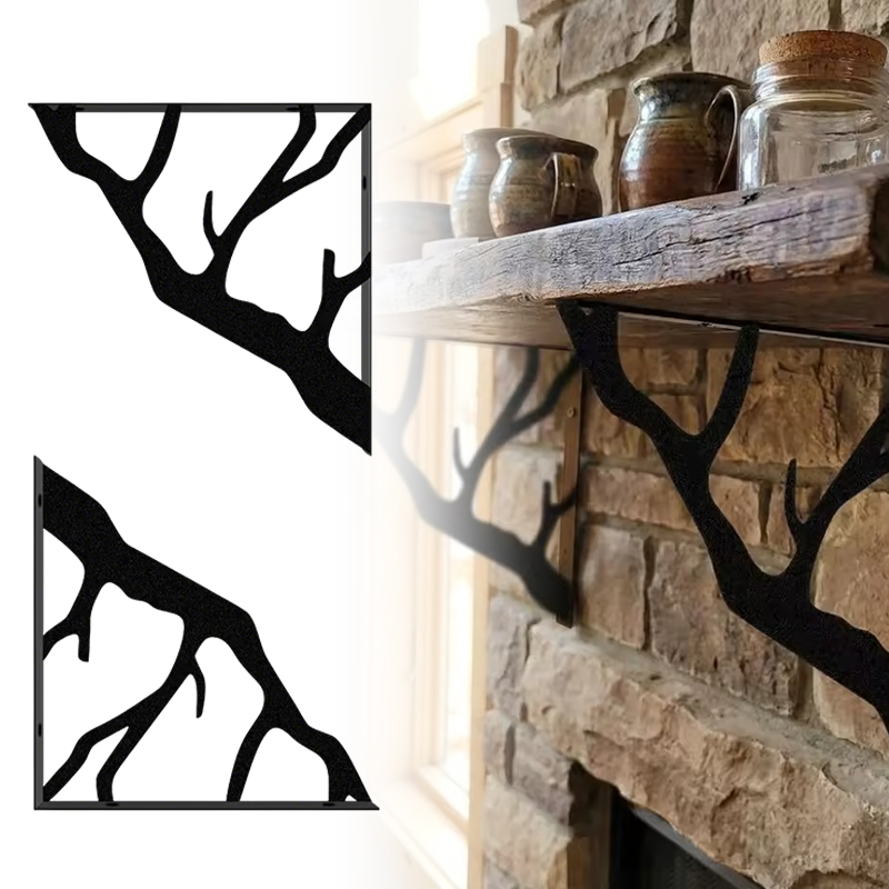 Shelf Bracket Pair - 2 Buah Rak Logam Cabang Pohon