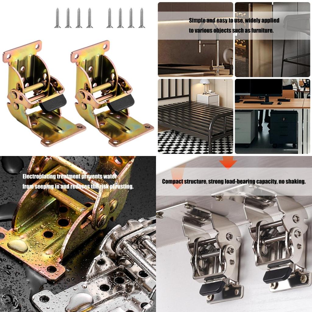 Quality Furniture Hardware - 2 Buah Braket Meja Lipat Serbaguna
