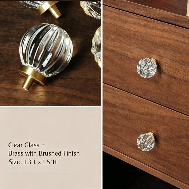 LLCS-Glass Brass Knobs Gagang  - Furniture Hardware Paint ulasan dan harga