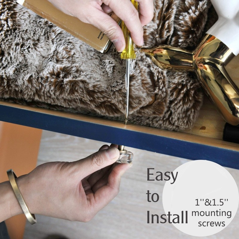 LLCS-Glass Brass Knobs Gagang  - Furniture Hardware Paint ulasan dan harga