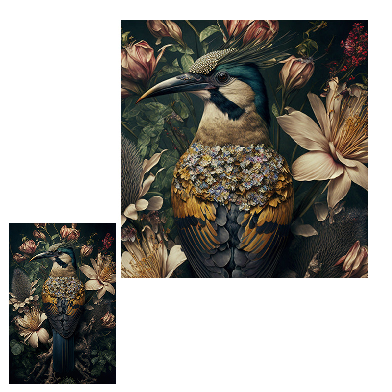 Poster burung bunga Retro dan  - Furniture Paradise & Hardware Ghaziabad Photos ulasan dan harga