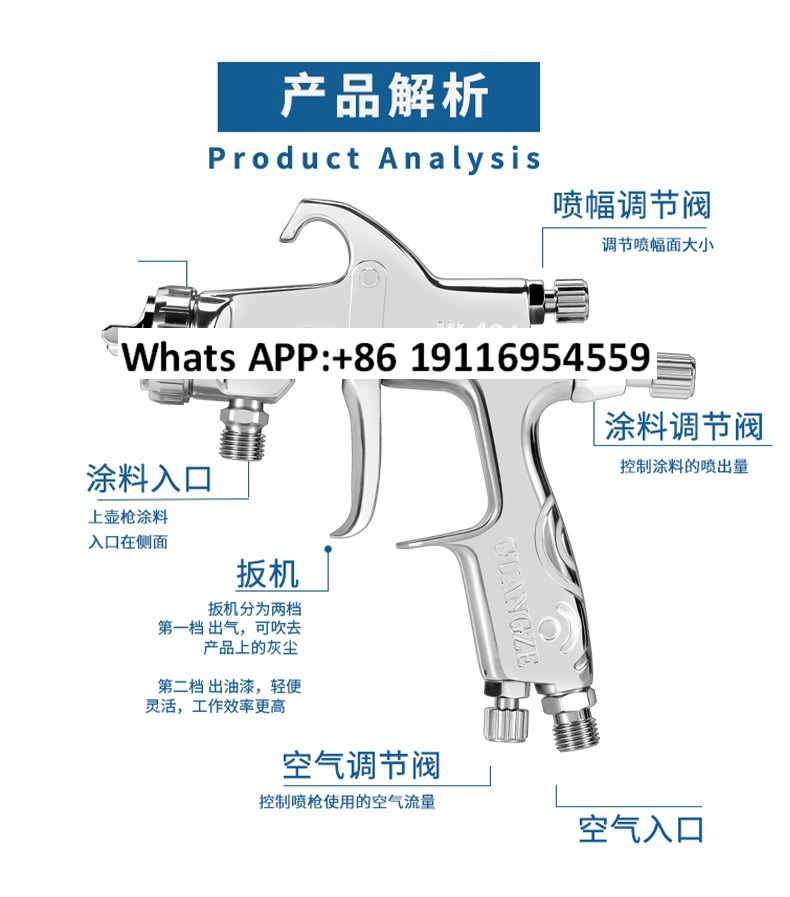 Pistol semprot cat W-101, pera - Furniture Hardware Paint ulasan dan harga